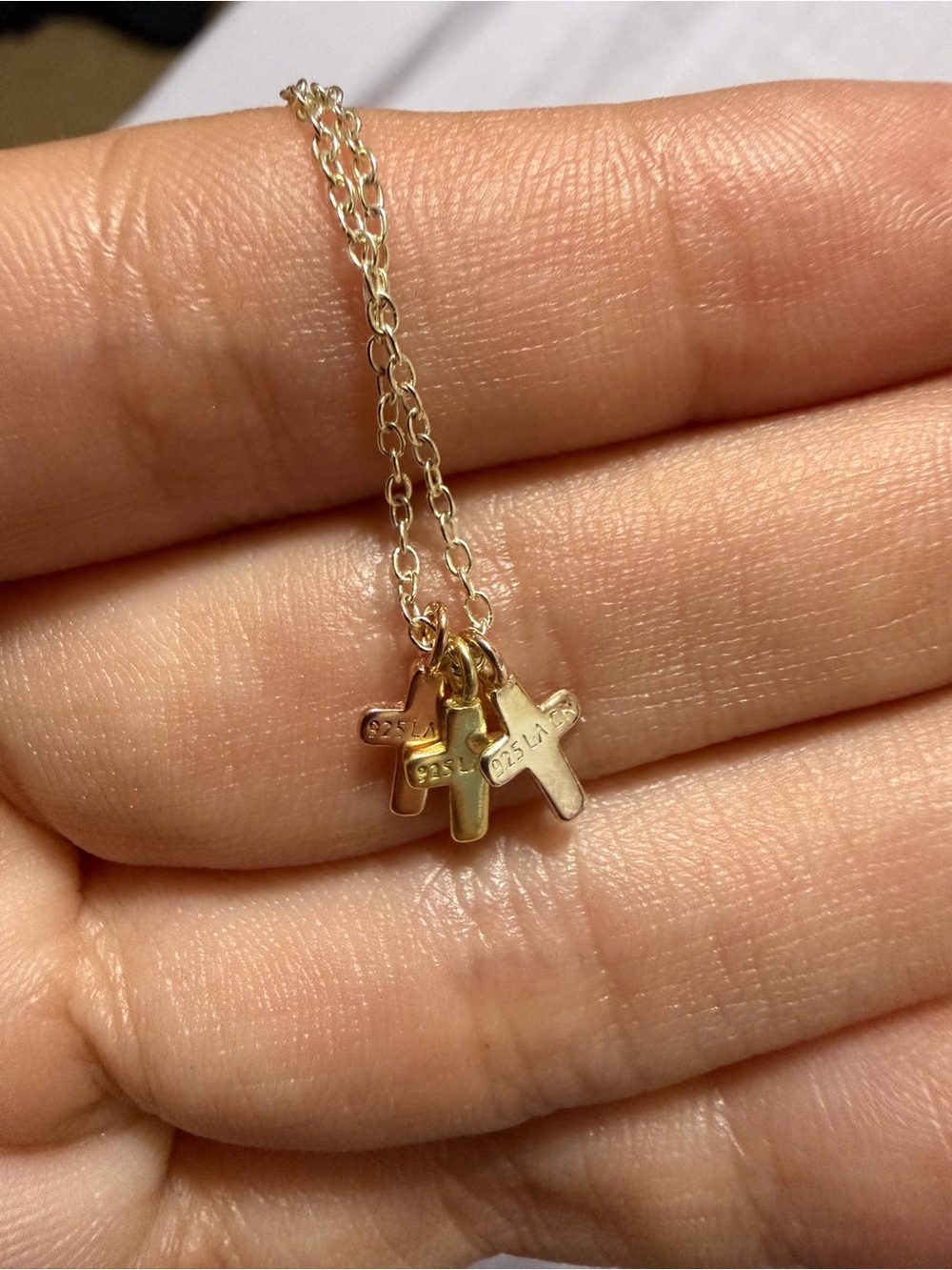 cross charms necklace 925 silver
